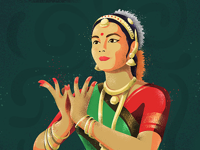 Bharatnatyam art bharatnatyam culture danceday illustration indiandance pentool style