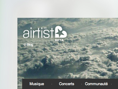 Homepage header with cloud for Airtist airtist cloud header homepage logo