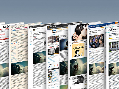 Newspaper Websites layout mercedes newspaper perspective publisher reuters video vogue website