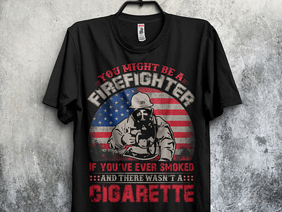 Firefighter vector t-shirt illustration design design firefighter firefighter t shirt firefighter vector graphic design illustration t shirt t shirt design