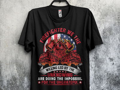 Firefighter vector t-shirt illustration design design firefighter firefighter t shirt firefighter vector graphic design illustration t shirt t shirt design