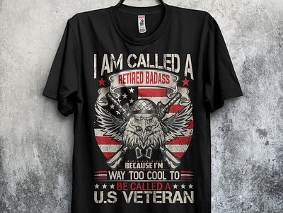 U.S Veteran illustration T-Shirt design template design graphic design illustration t shirt t shirt design u.s veteran u.s veteran t shirt