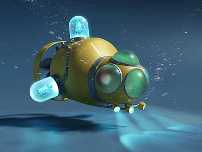 Underwater Vehicle 3d art concept design graphic design illustration ui