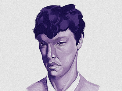 Happy Cumberbatch actor art concept daily design illustration painting portrait ui