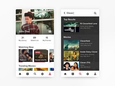 Daily UI: 006 / User Profile concept daily epamdaily movie profile ui user user profile