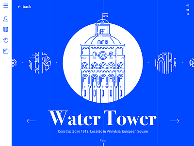 Water Tower architecture art building icon illustration line linear tower ukraine vinnytsia