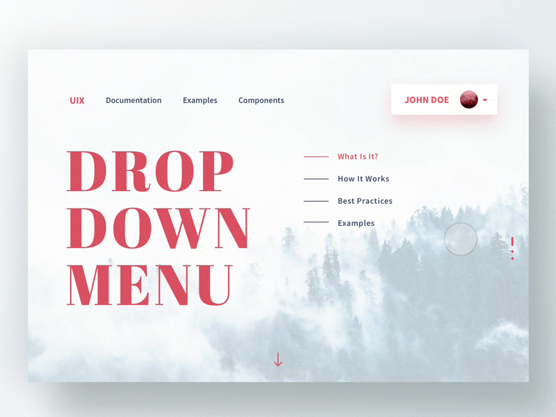 Daily UI: Dropdown dropdown funny menu ui ux