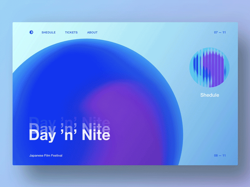 Day 'N' Nite animation app concept design interface movie ui