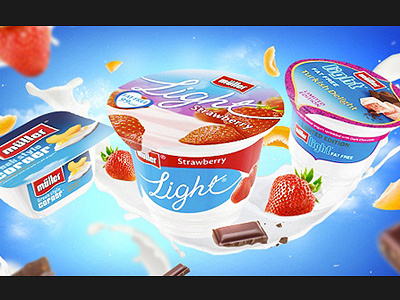 Muller Yoghurt illustration chojnowski digital art photomanipulation photoshop yoghurt