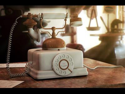 Vintage phone 3d model