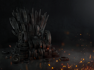 Throne of Tyres C4D + PS