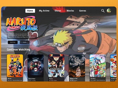 Anime Streaming TV App 025 anime daily ui daily ui challenge day 25 design quarter done streaming tv application ui ux