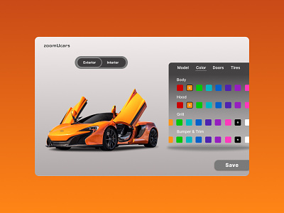 Customize Product 033 branding customized daily ui daily ui challenge daily ui day 33 day 33 design exotic cars gaming logo product ui ux