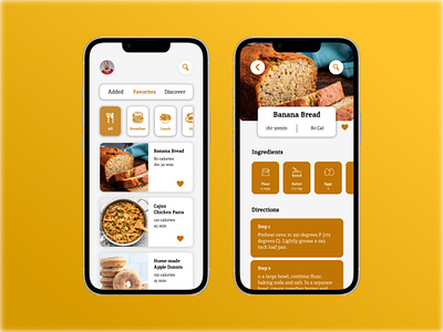 Recipe Application app daily ui daily ui challenge day 40 design food phone application recipe ui ux
