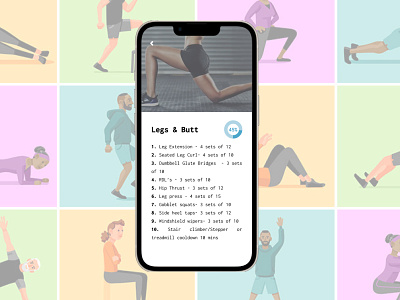 Workout of the day 062 app daily ui daily ui 062 daily ui challenge day 62 design phone application ui ux workout workout of the day