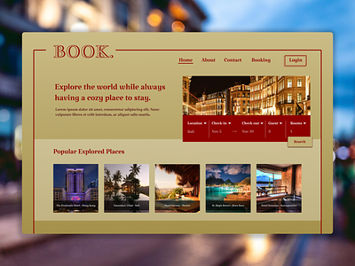 Hotel Booking Landing Page 067 booking daily ui daily ui 067 daily ui challenge day 67 design hotel booking hotel booking landing page landing page ui ux