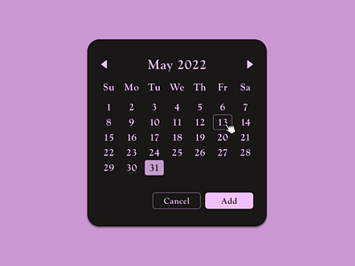 Date Picker 080 calendar daily ui daily ui 080 daily ui challenge date date picker day 80 design picker schedule ui ux