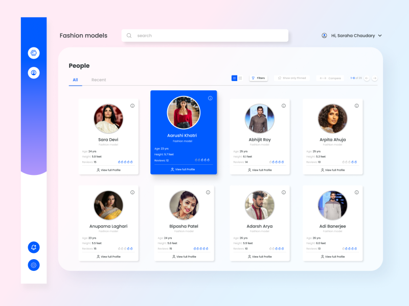Models Recruitment Dashboard for Casting Director by Moidul Dargahi on ...