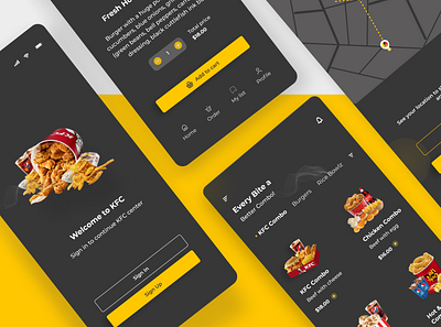 KFC Redesign App adobe app application branding design figma graphic design illustration ui