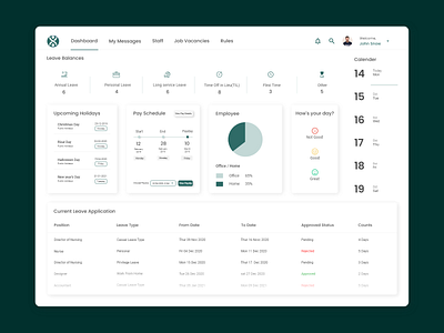 Employee Leave Application Design app application branding dashboard design graphic design illustration minimalist typography ui ux web