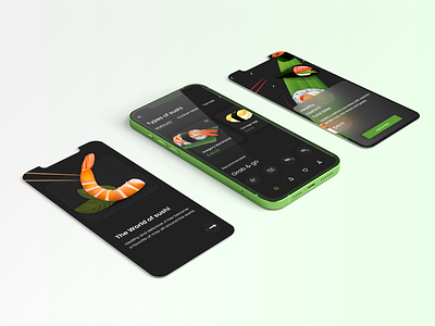 Sushi App Design appdesign design dribbbleshots food foodapp foodcart foodie graphic design instafood japan japanesefood sushilovers sushitime typography ui uidesign ux