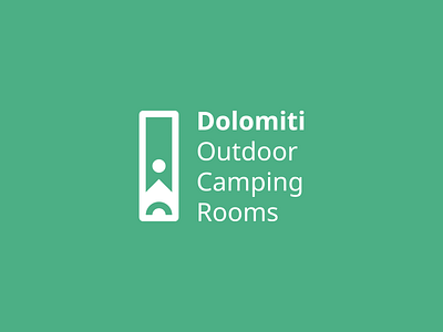 Dolomiti - outdoor, camping and rooms logo branding design graphic design logo vector
