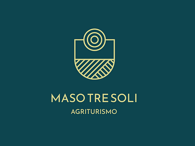 Agriturismo "Maso Tre Soli" - Logo Design branding design fine lines graphic design hills holiday farm logo logo design stroke sun vector