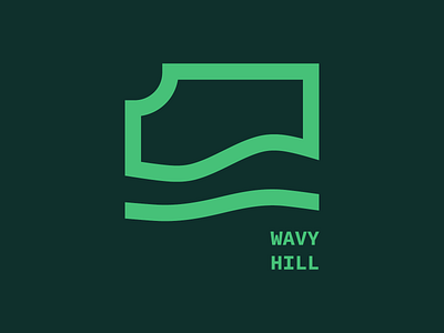 Wavy Hill - Logo Design branding clothing design graphic design green hill hills logo logo design sport sportswear typography vector wave