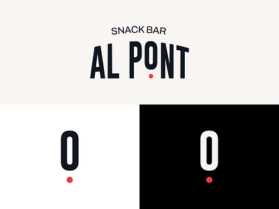 Al Pont: Snack Bar - Logo Design Proposal bar branding bridge coffee coffeeshop design dot graphic design lettering logo logo design snackbar typography vector