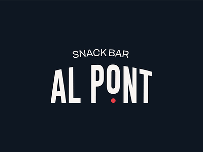 Al Pont: Snack Bar - Logo Redesign Proposal bar bridge coffee coffeshop designvector dot graphic design lettering logo design logobranding snackbar typography