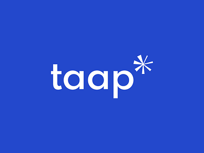 taap studio - Logo Restyle agency asterisk blue branding design design agency graphic design lettering logo logo design studio typography vector white