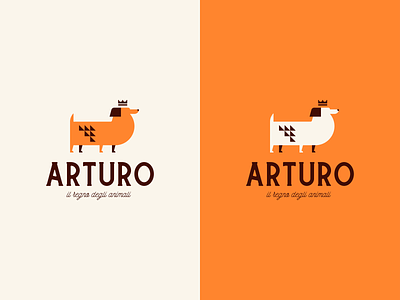 Arturo, Il Regno degli Animali - Logo Design & Brand Identity animal animals branding dachshund dachshund logo design dog dog logo graphic design illustration logo logo design pet pet logo pet shop pet store logo pets shop typography vector