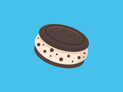 Ice cream biscuit biscuit blue chocolate cream flat design ice ice cream illustration oreo stick summer vector