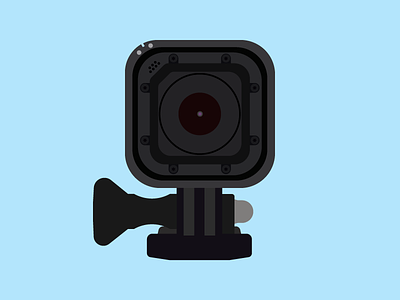 GoPro Hero 4 black camera design flat flat design glass gopro illustration shot vector video video camere