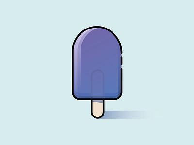 Ice cream icicle blue gradient ice cream icicle summer vector