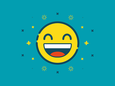 Happy Emoji emoji emoticon flat happiness happy vector