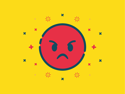 Angry Emoji angry emoji emoticon flat vector