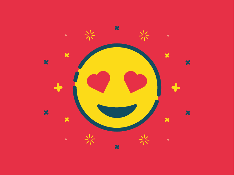 In love Emoji vector flat emoticon emoji in love love