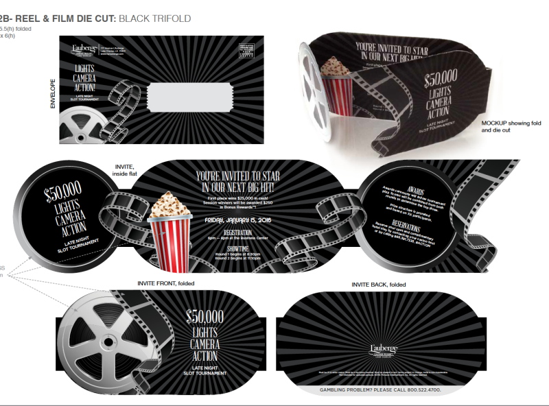 Reel & Film Die-Cut INVITE by Sarah Wagner on Dribbble