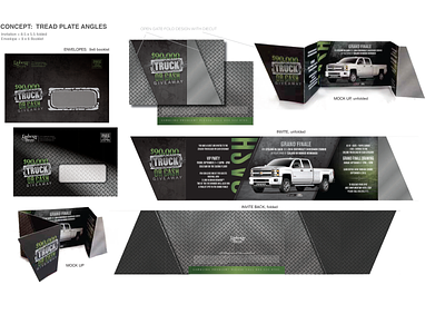 Cash & Truck Giveaway Invitation branding design logo typography vector