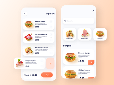 Food App Delivery app branding design illustration minimal web