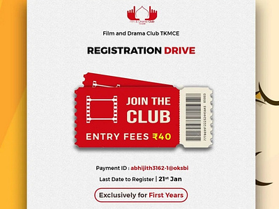 Registration Drive Poster