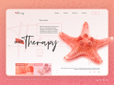 Body & Sex Therapy concept coral logodesign massage meditation screen script star therapy ui web web design website