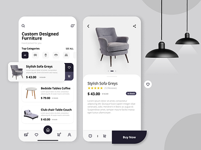 Custom Designed Furniture branding creative custom custom design design furniture furniture catalog mobile mobile app mobile app for furniture mobile application mobile ui ui uiux