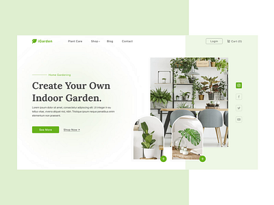 E-Nursery Website bonsai e commerce figma gardening green indoor plants landing page nature nursery plant blogs plantcare plantdoctor plants potted plant shop soil succulent ui ux web ui website