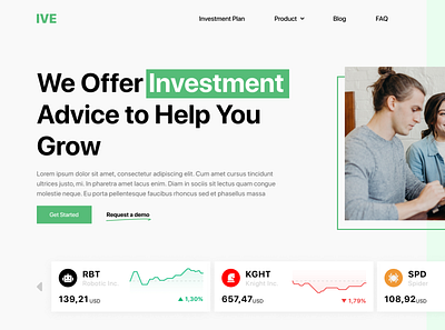 Web Design - Investment app app branding company design exchange finance funds investment management mobile plan planning retirement stock team ui web web design website work
