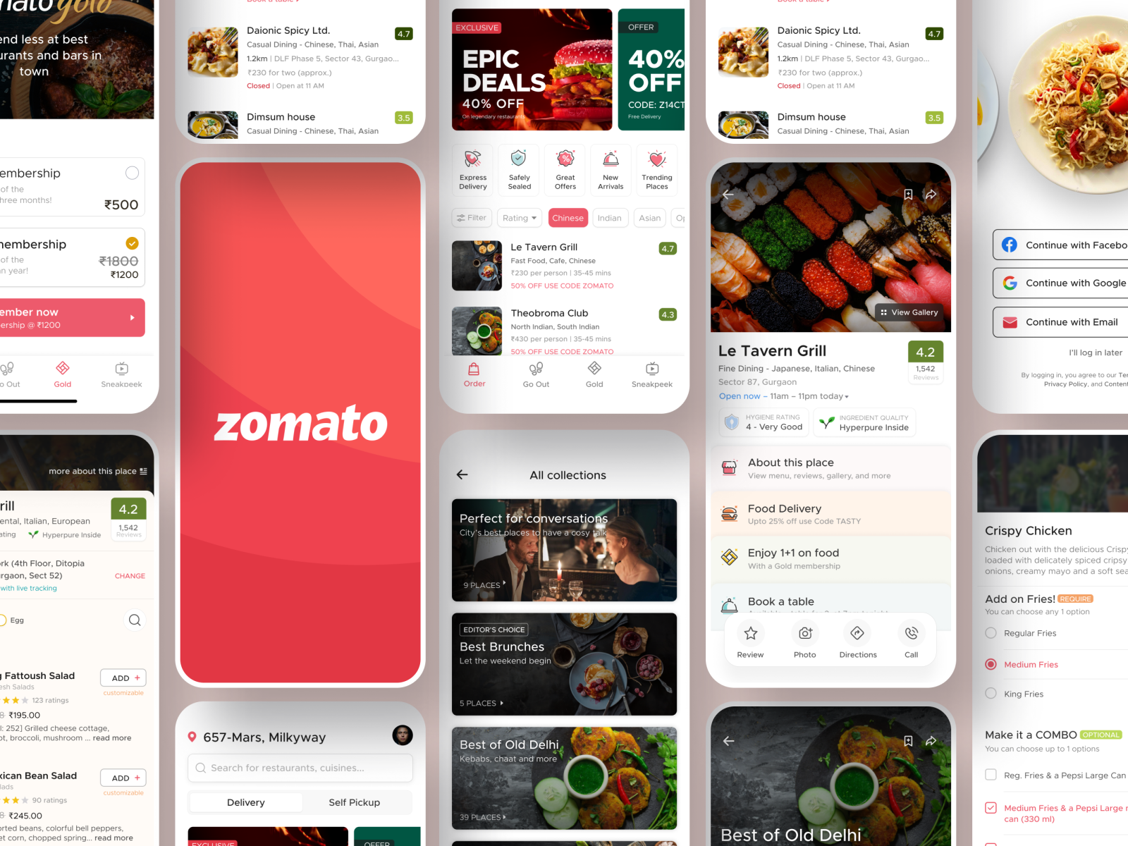 Zomato app by vijay verma for Zomato on Dribbble