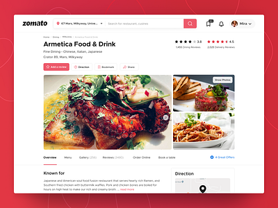 Fresh restaurant page for you!