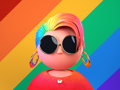 Rainbow - Pride 3d 3d art 3d character blender character design octane pride pride month