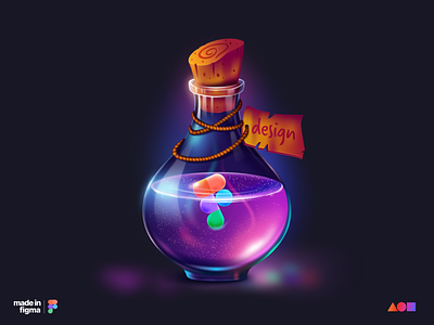 Design Potion - Figma illustration colorful design potion figma illustration liquid nft vial